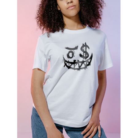 Tricou Smile cu un dolar bumbac